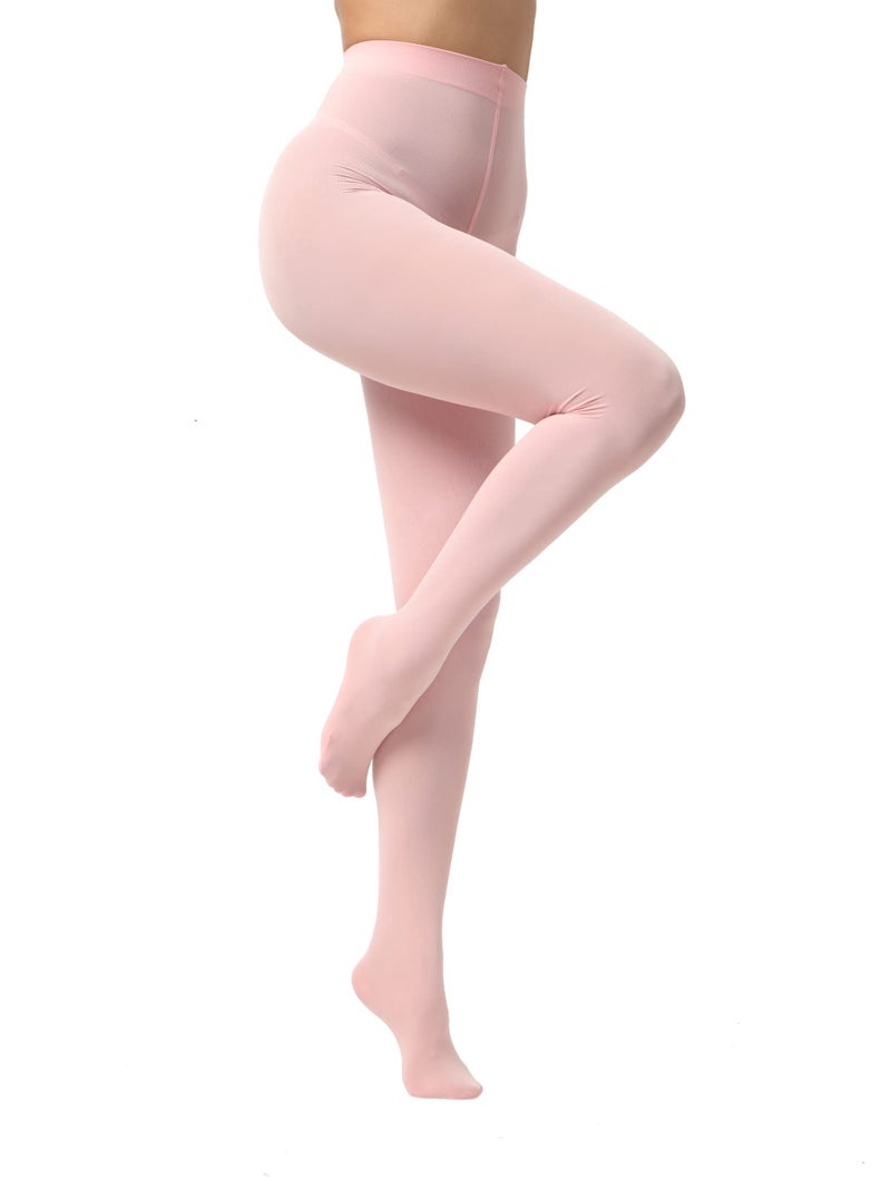 EVERSWE Women's 80 Den Soft Opaque Tights, Women's Tights (S/M, Pink) - Image 3